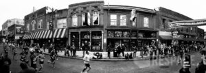 Professional Architectural Photography Fisheye picture of Beale street race, Memphis, TN