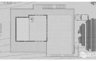 Finding the Right Home: loft level plan of an elevated, remote river cabin.