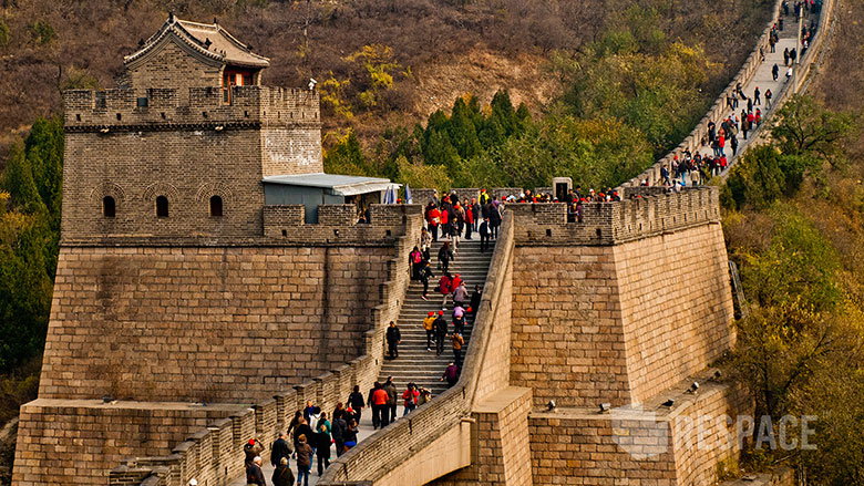 Professional Architectural Photography Tourist on the Great wall