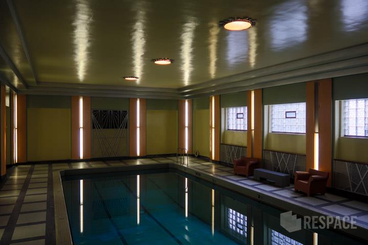 Professional Architectural Photography Indoor picture of pool room, Powhatan Pool